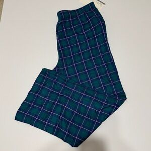 Roudelain Women’s Green & Blue Plaid Jogger Pants